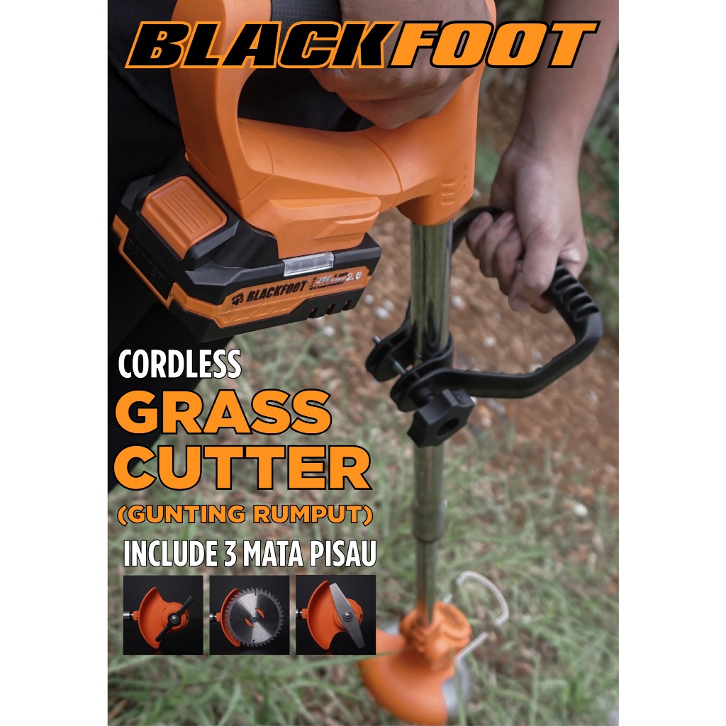 Blackfoot Cordless Gunting Rumput Grass Cutter Mesin Pemotong Rumput