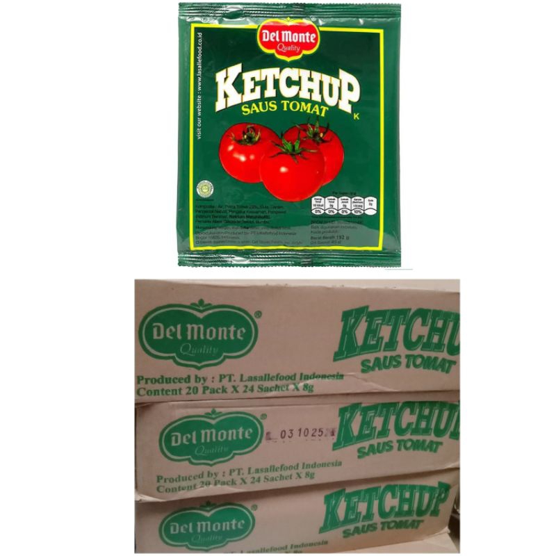 

Saus Del Monte Sachet TOMAT 1 karton isi 20 Pack EXP April 2026
