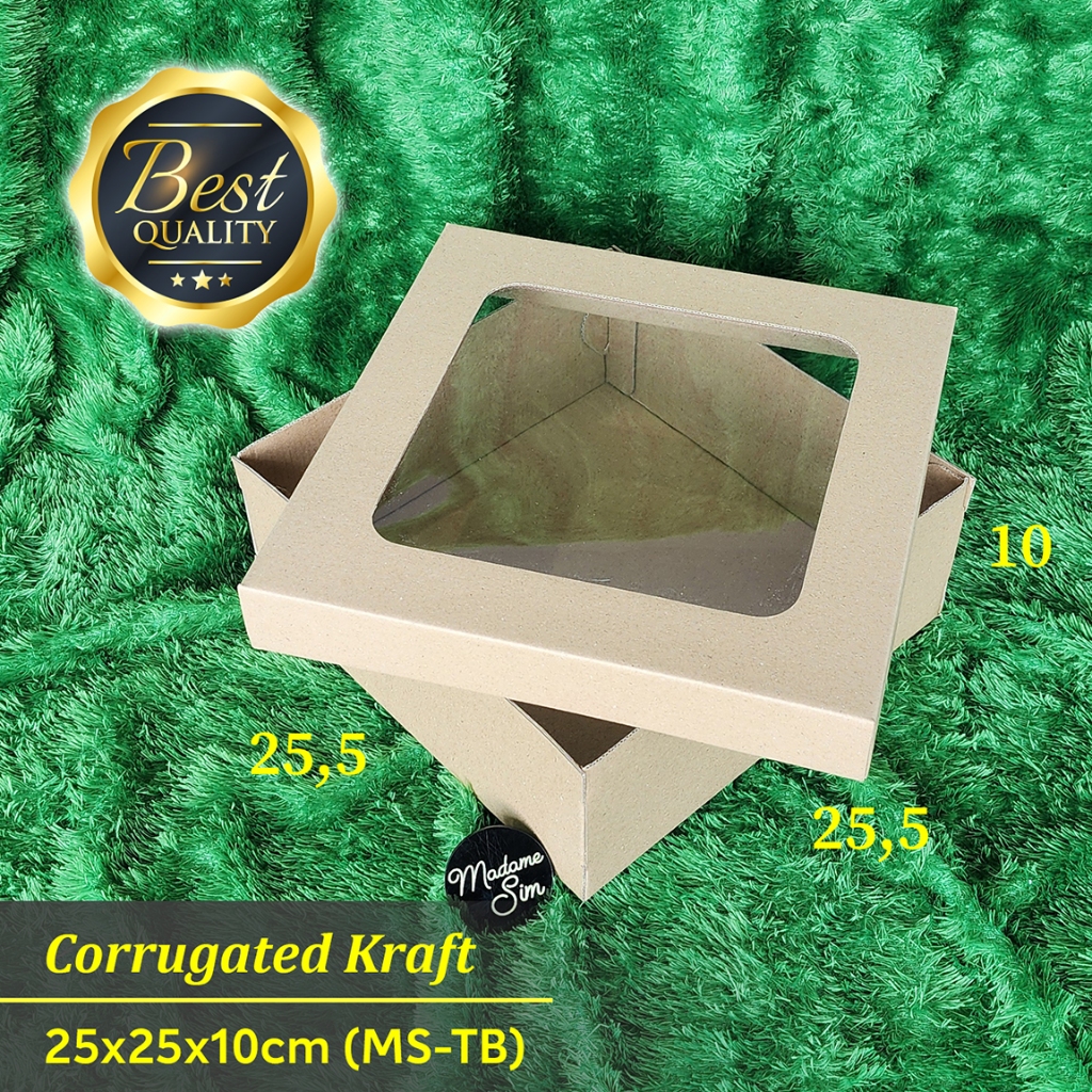 

KOTAK KUE - CAKE BOX - DUS BOLU 25x25x10 - MS-TB (ISI : 10 PCS)