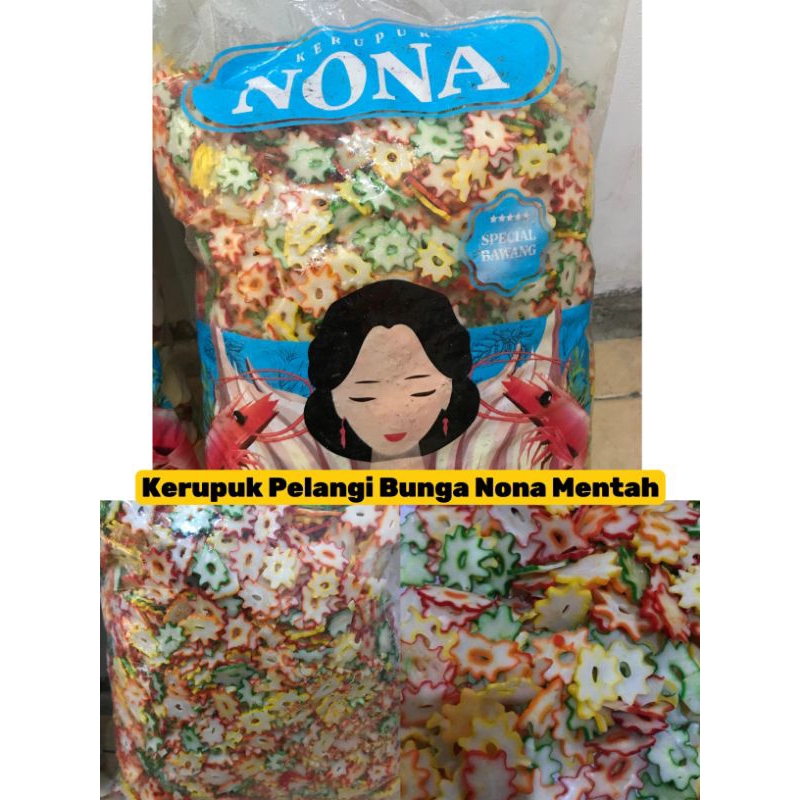 

[1 kg] Kerupuk Bunga Pelangi Nona / Kerupuk Seblak Mentah