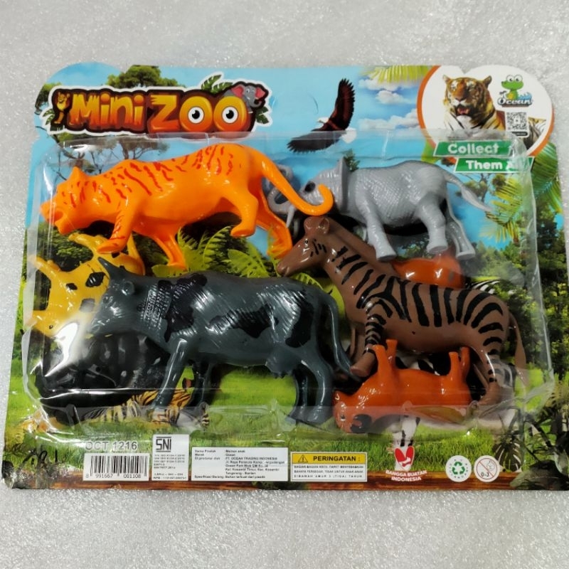 Mini Zoo OCT 1216 Mainan Anak Miniatur Hewan OCT 1254 Safari Kebun Binatang Topper Hiasan Dekorasi K