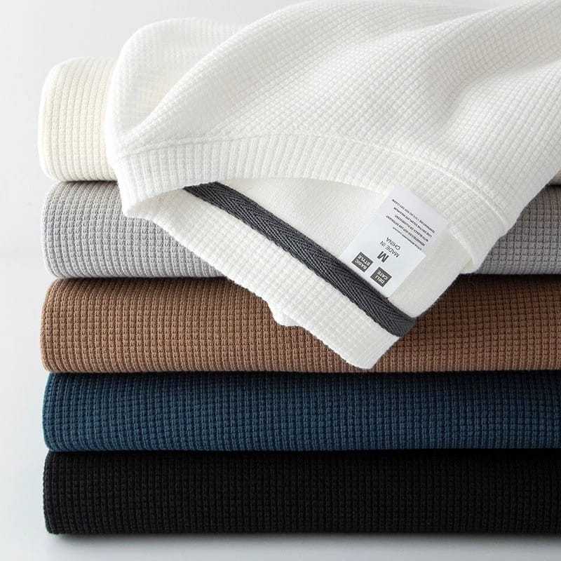 TSHIRT WAFFLE RAJUT PREMIUM POLOS LENGAN PENDEK