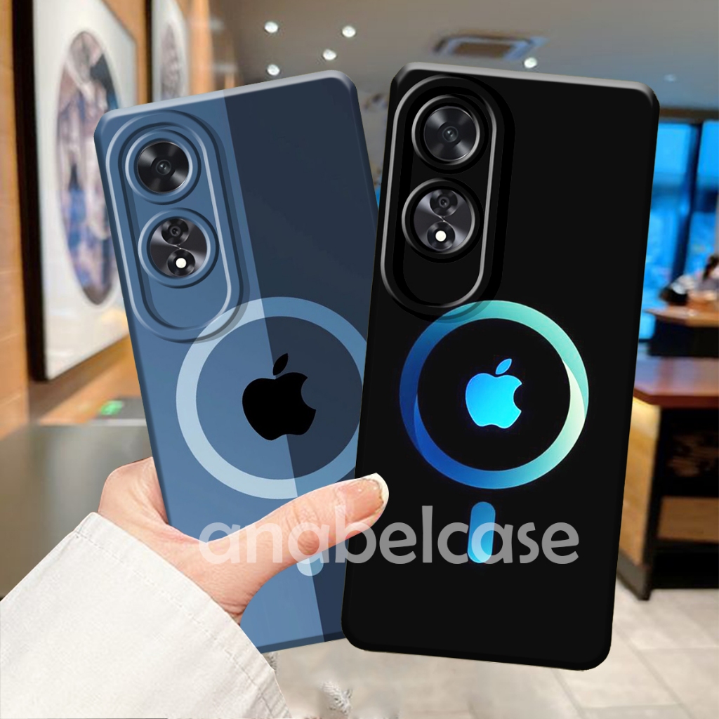 Case Oppo A60 A38 A18 A58 4G 5G A78 4G Terbaru Fashion Case Kesing Procamera Silikon TPU Motif Logo 