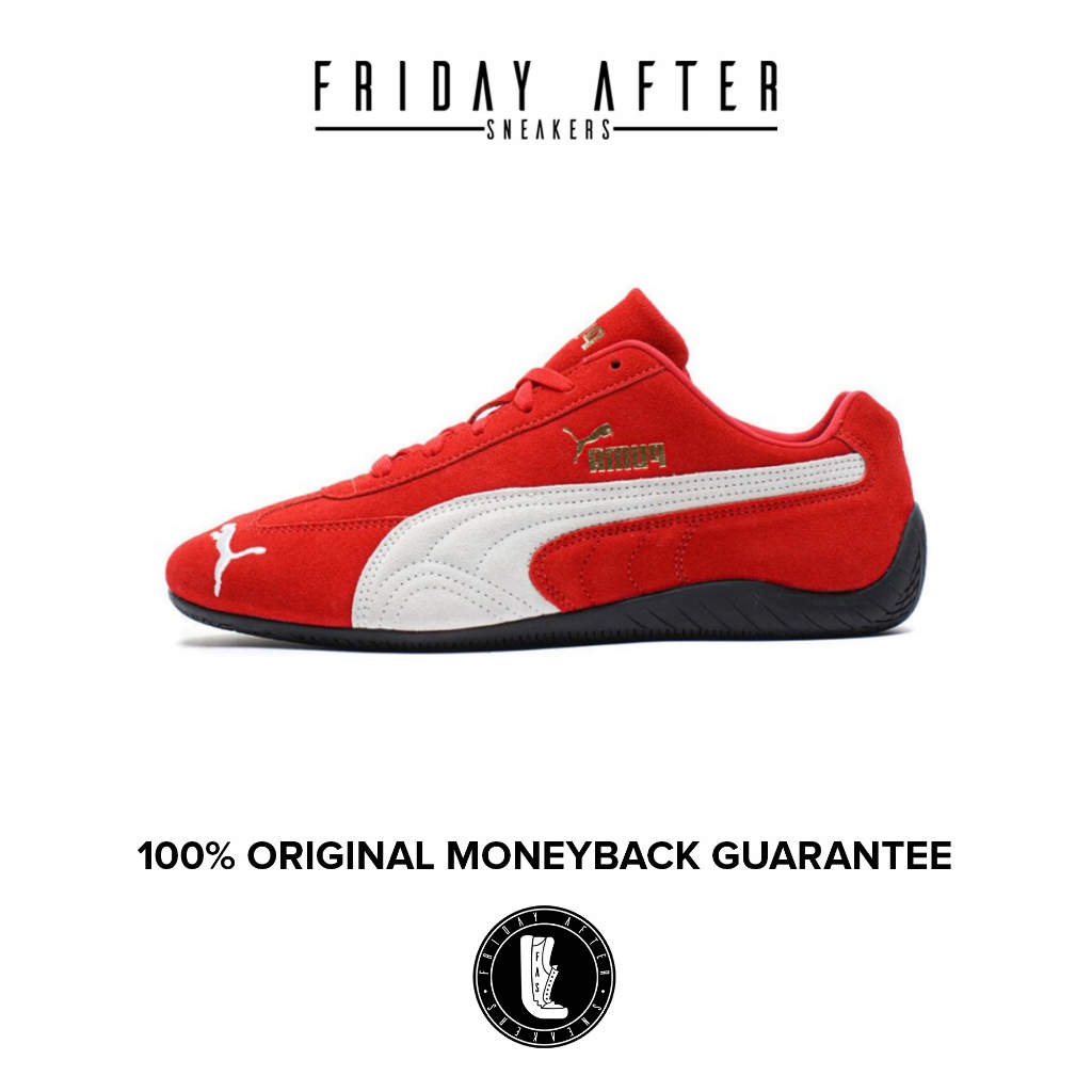Sepatu Sneakers Pria Wanita Puma Speedcat OG Red White Original Resmi