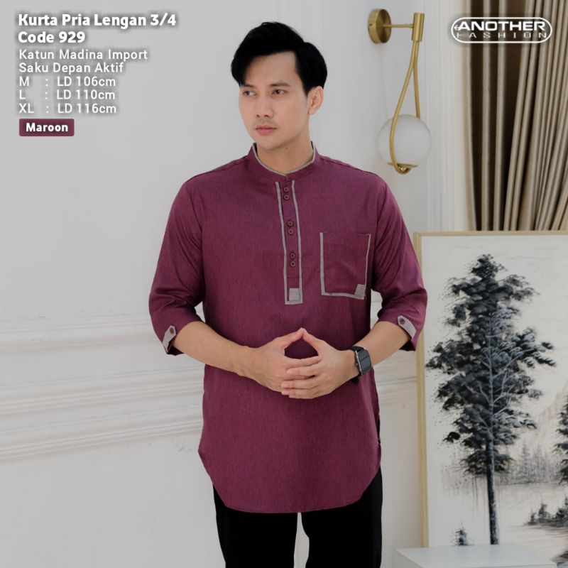 Another Fashion Kurta Pria Lengan 3/4 Code 929