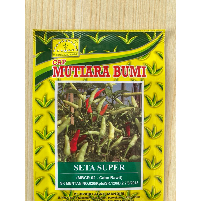 BENIH CABE RAWIT SETA SUPER CAP MUTIARA BUMI ISI 10 GRAM