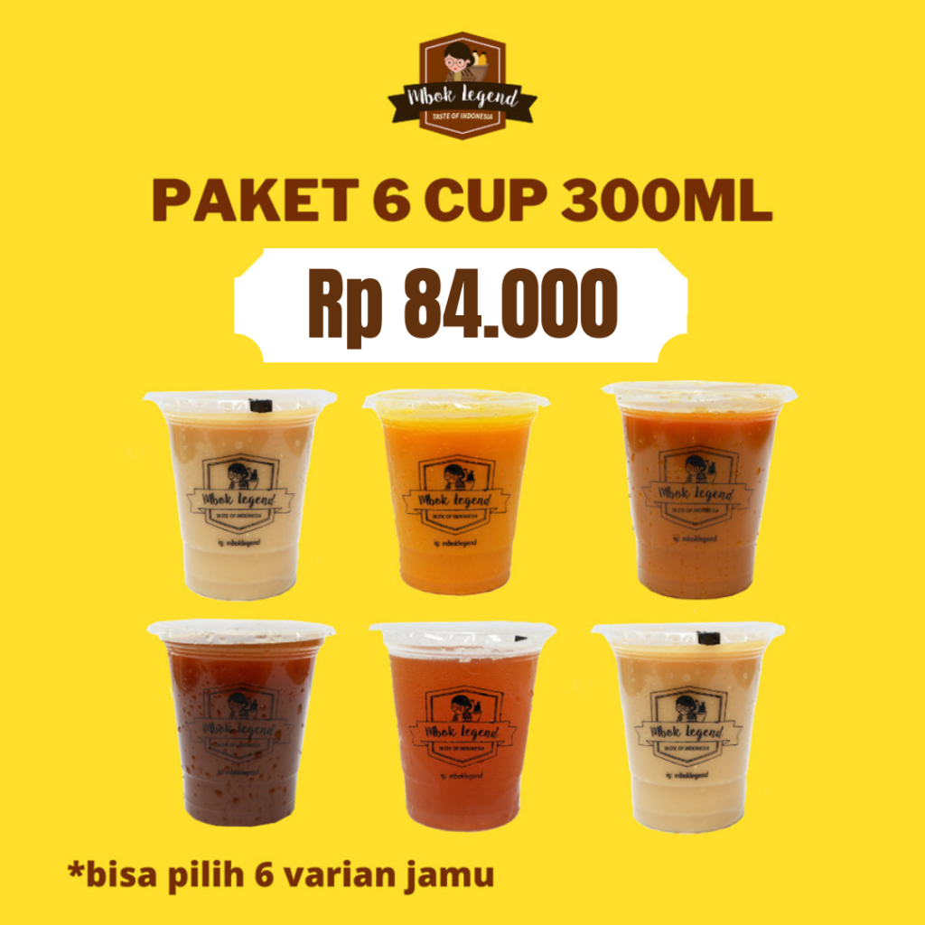 

PAKET 6 Cup 300 ml jamu Mbok legend