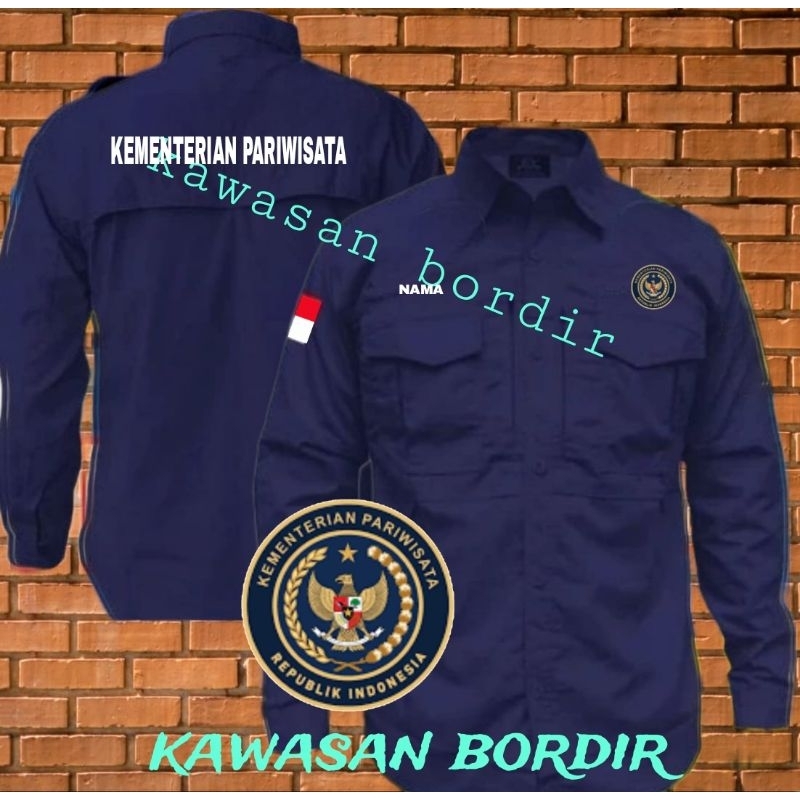 Terbaru kemeja tactikal kementerian pariwisata seragam tactikal kementerian pariwisata baju kementer