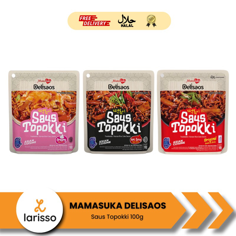 

Mamasuka Delisaos Saus Topokki 100gr [HALAL] - Saus Tteokbokki Rice Cake Instan