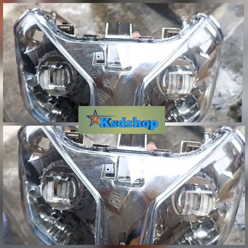 Reflektor lampu depan Vario Tecno110 karbu proji daymaker motorcycle