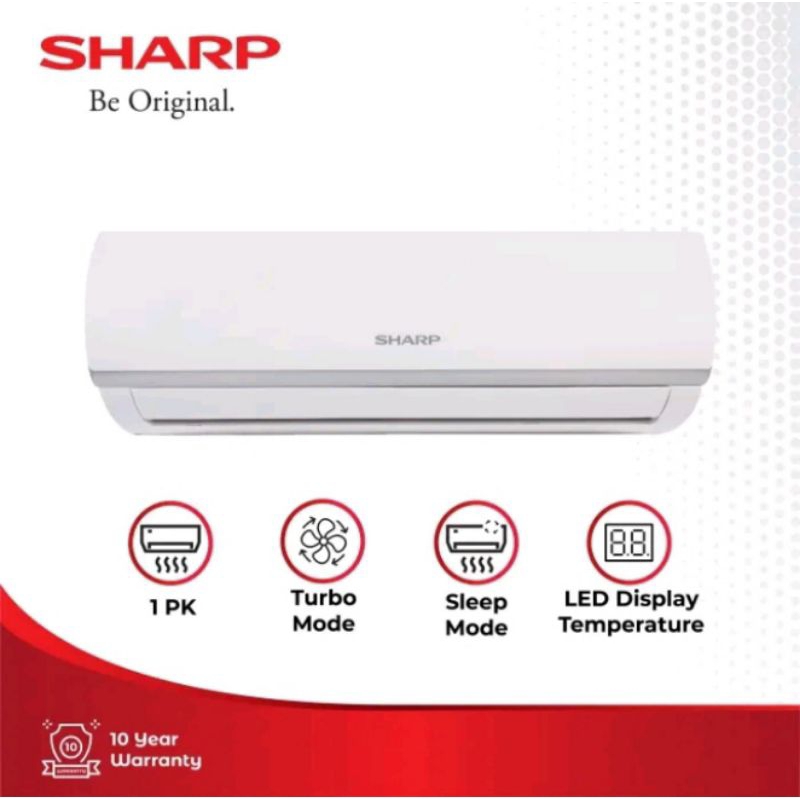 AC SHARP 1 PK STANDAR AH-A9ZCY / AC SHARP 1 PK SPLIT STANDAR DAN PEMASANGAN