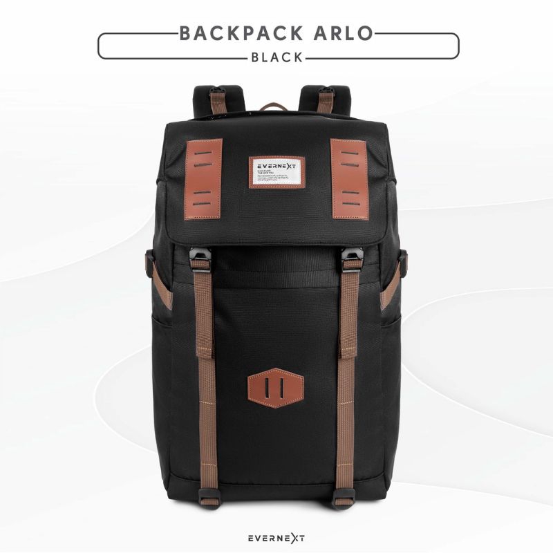 tas ransel Backpack Evernext Arlo black asli original / tas ransel laptop Evernext