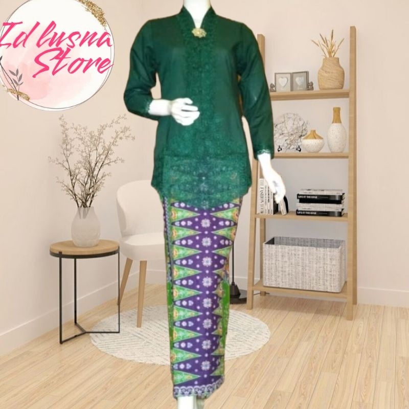 set kebaya encim bordir timbul//kebaya encim betawi