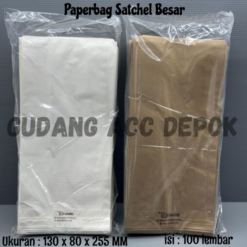 

KANTONG PAPER BAG V BOTTOM FOOD SERVICE UK 130 X 80 X 255 MM ISI 100 LEMBAR MEREK GRADE PREMIUM BAG