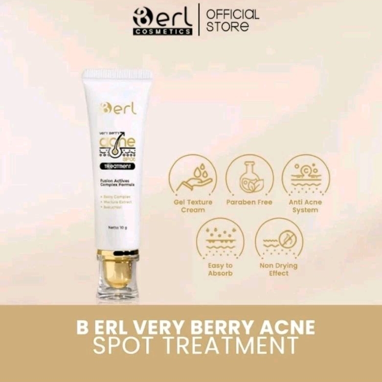 B ERL SKINCARE VERY BERRY ACNE SPOT TREATMENT BERL COSMETICS JERAWAT