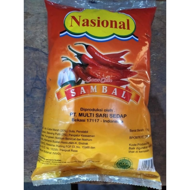 

Saus Sambal Nasional 1kg