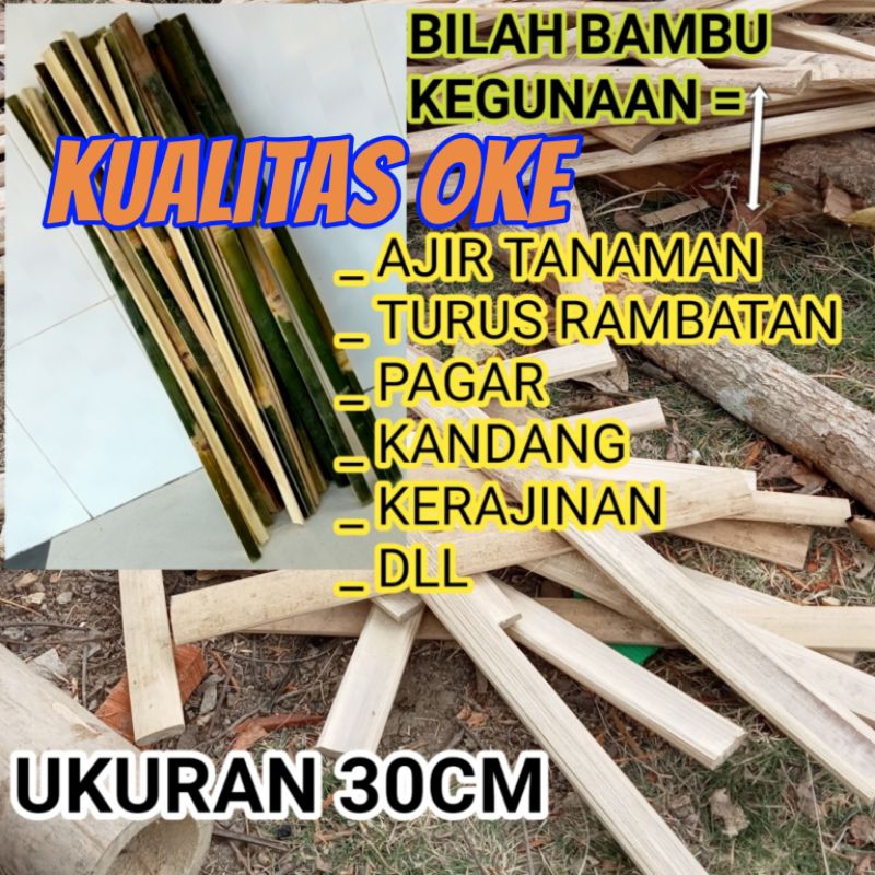 Bilah bambu 30cm/bilah bambu/ajir bambu/bilah bambu murah