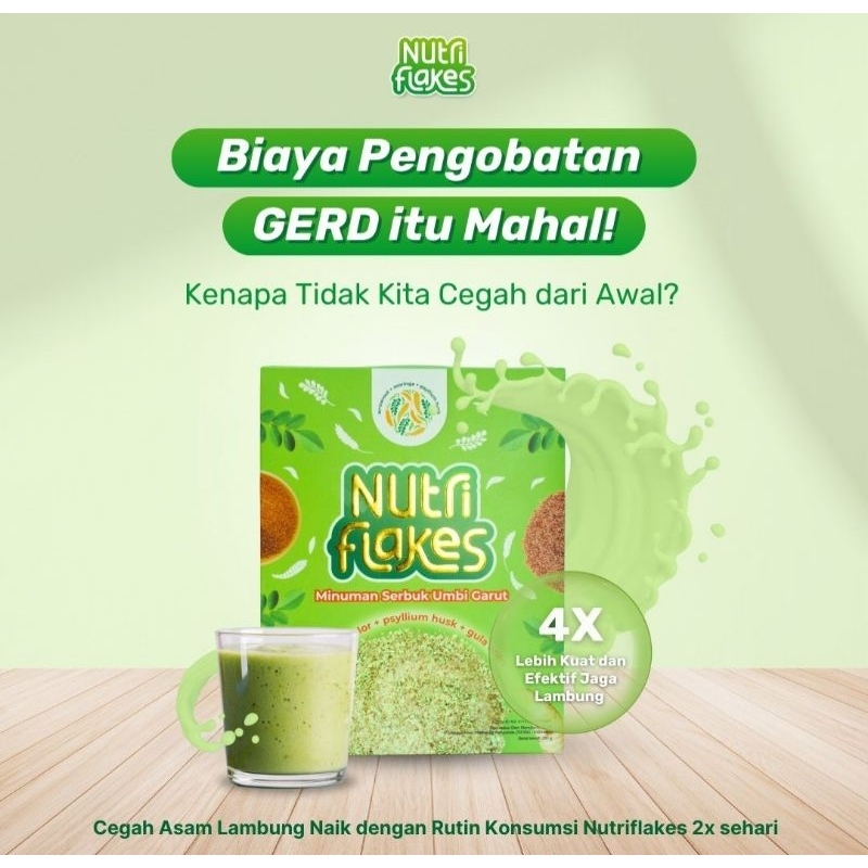 

NUTRIFLAKES Sereal Umbi Garut Asam Lambung-Ampuh Mengatasi Asam Lambung
