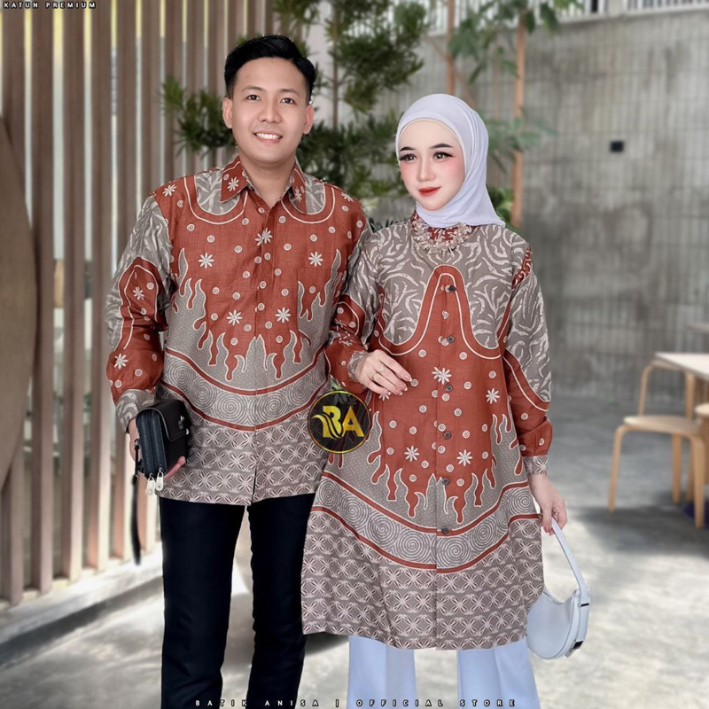 Batik Couple Original Pekalongan Premium Katun Batik Rhizqy Jumbo Seragam Sarimbit Motif Terbaru 202