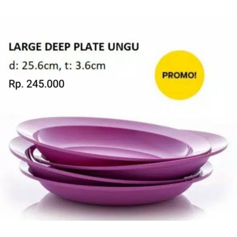 Large Deep Plate Purple (4) tuppy / piring tuppy