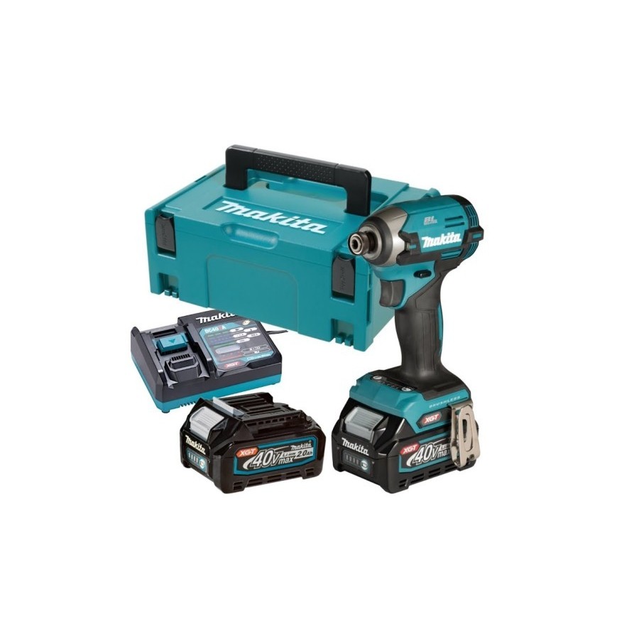 Mesin Bor Obeng Impact Baterai Impact Driver Makita 40V TD003GA201 (Baterai + Charger)