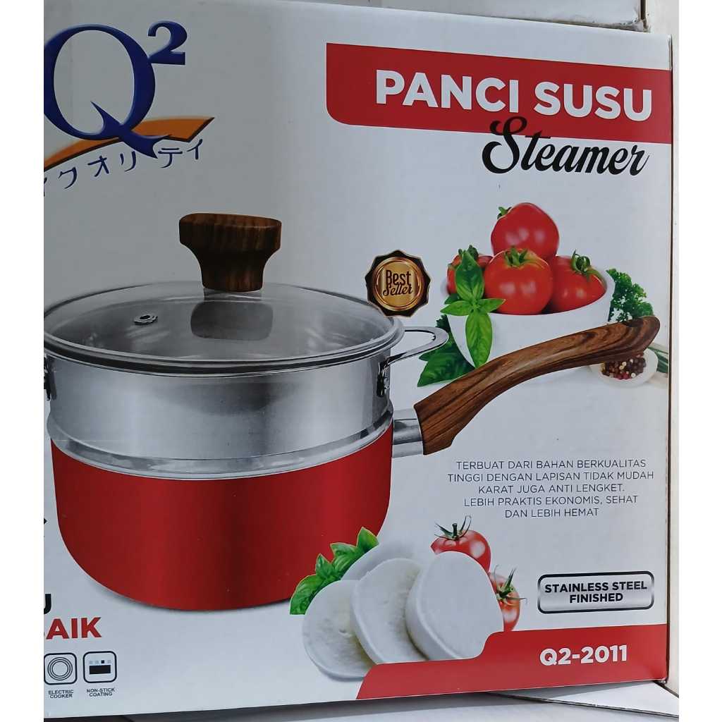 Q2 PANCI SUSU STEAMER 20 CM Q2-2011 PANCI SAUCEPAN WITH STEAMER