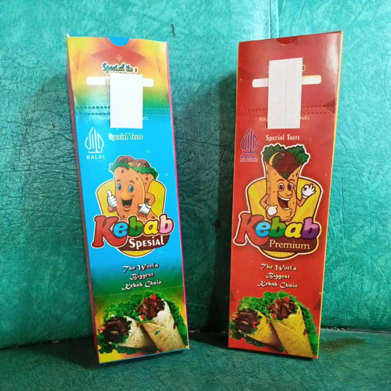 

dus kemasan kebab model kotak tarikan bahan ivory tebal isi 50pcs full warna