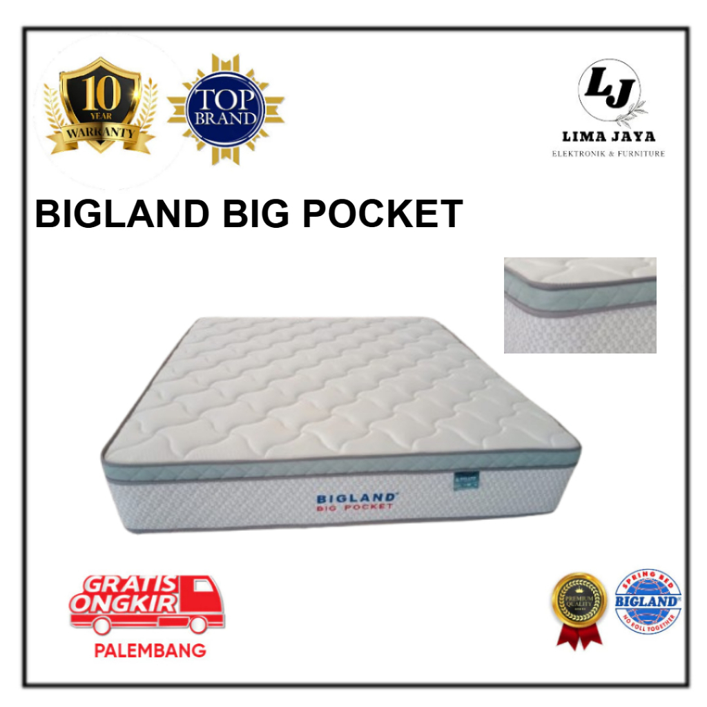 MATRAS SPRINGBED BIGLAND BIG POCKET UK 180X200