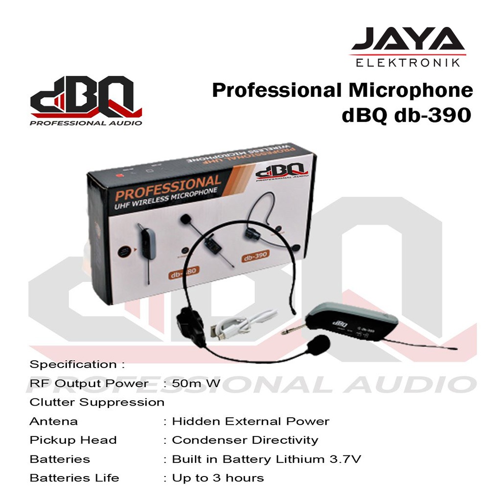 Microphone Headset Bando Wireless DBQ DB 390 ORIGINAL Mic Headset Bando Imam Masjid Wireless DBQ