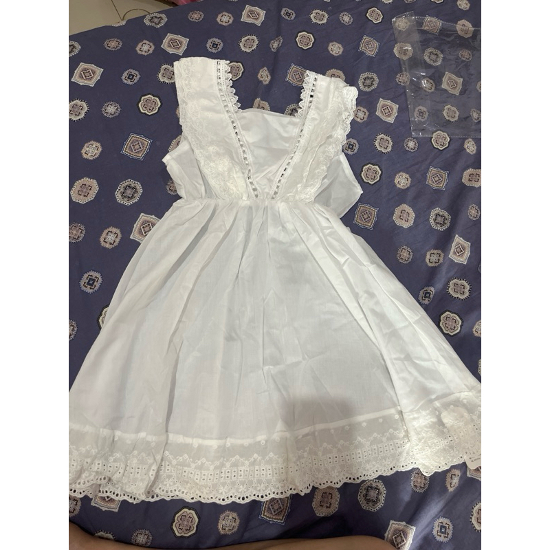 Dress putih korea anak