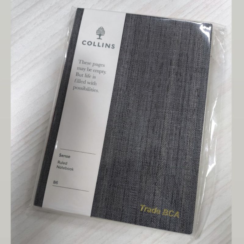 

Collins x BCA Notebook Sense B6 Agenda Jurnal Planner Journal Grey Abu Abu