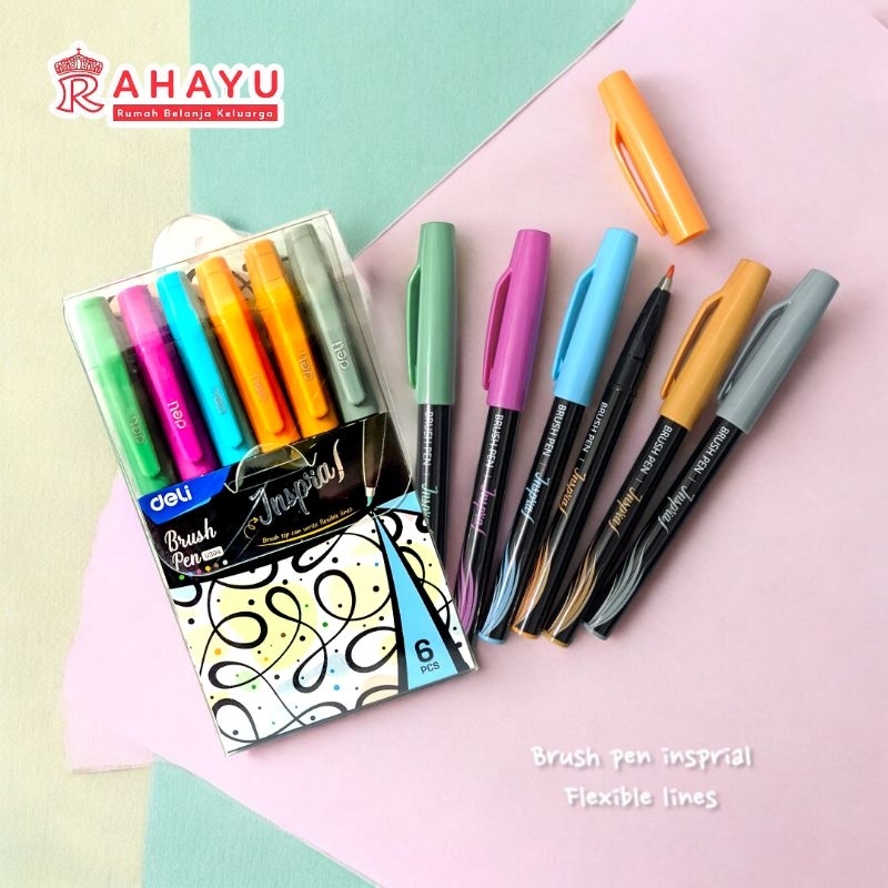 

DELI BRUSH PEN 6PCS