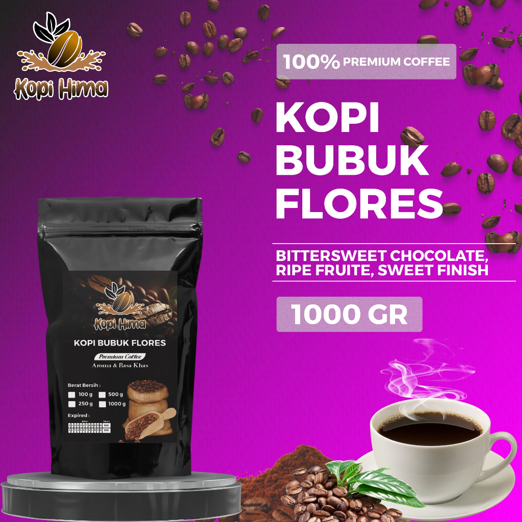 

kopi.hima - bubuk kopi flores berat variasi 100 gram, 250 gram, 500 gram, 1000 gram premium roasting