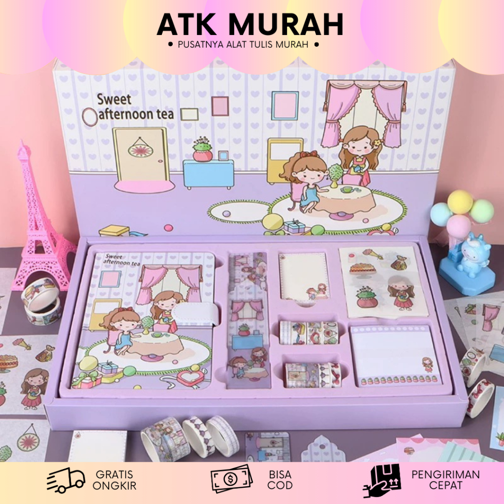 

JURNAL 7 IN 1 SWEETHEART CAKE SHOP PERLENGKAPAN JOURNALING LUCU ISI BANYAK MURAH TERJANGKAU
