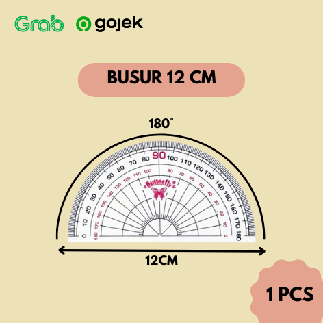 

Busur Plastik Butterfly 180° Panjang 12 CM