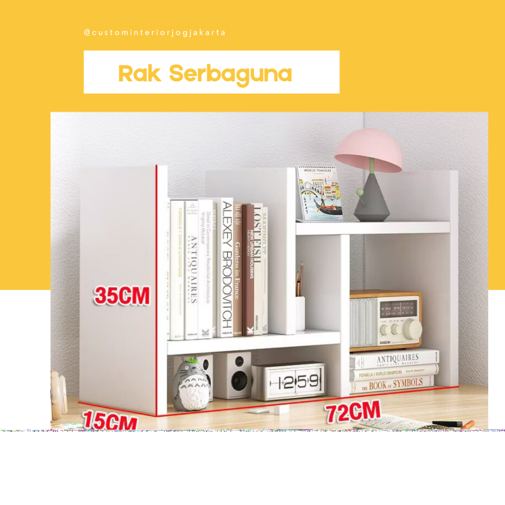 Rak buku rak kayu serbaguna mini portable kayu kuat dan kokoh minimalis rak rak serbaguna minimalis 