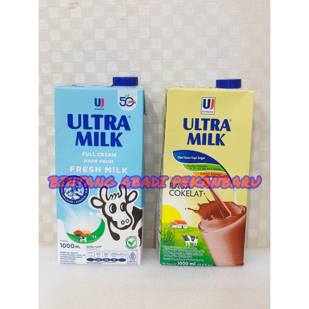 

Ultra Milk Susu UHT 1000 ML Full Cream / Coklat