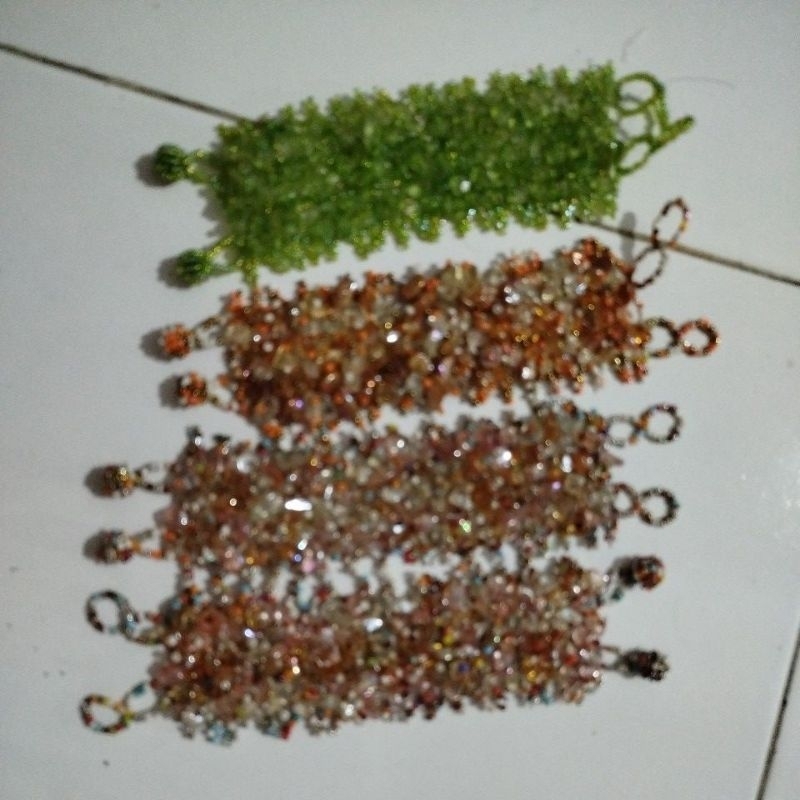gelang manik manik batu anyam souvenir bali