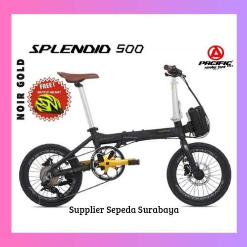 SEPEDA LIPAT 16/20 INCH PACIFIC SPLENDID 500 ALLOY 9 SPEED REM HIDROLIK,SEPEDA READY SEMUA WARNA - N