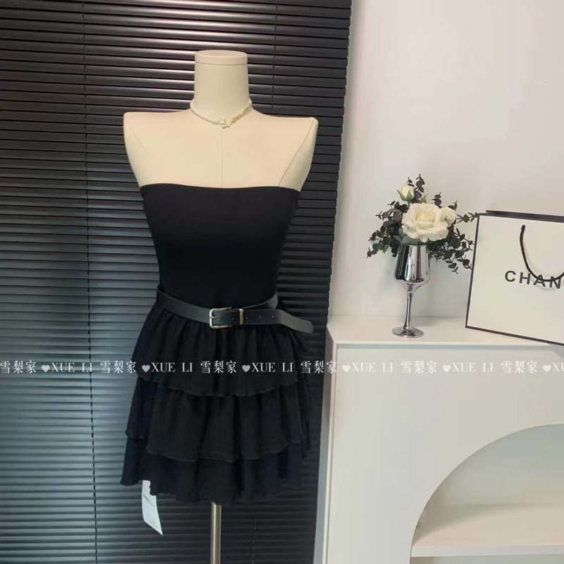 Dress Mini Kemben RumbaI Cape / Dress Tile Belt + Blazer Cape