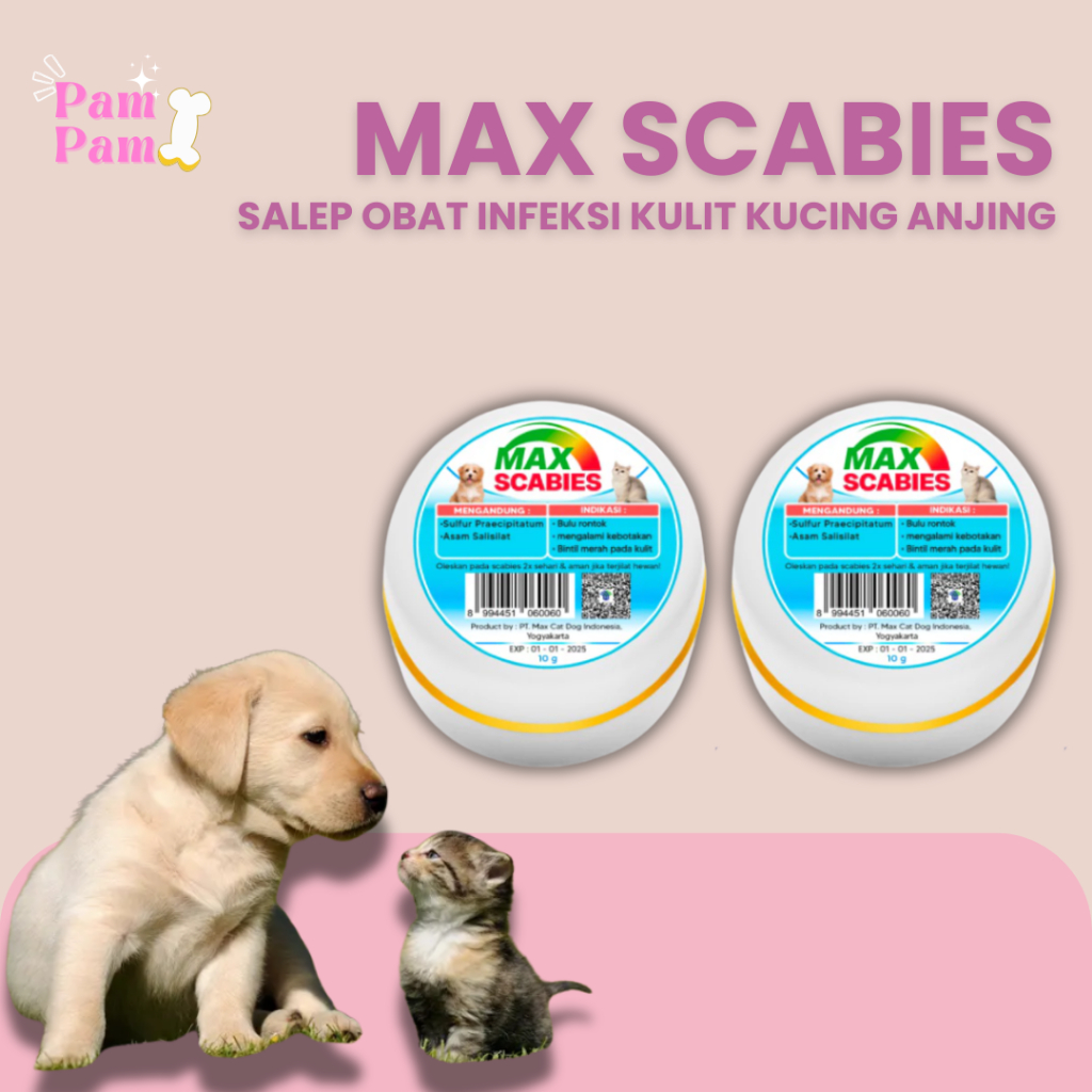 MAX SCABIES Salep Obat Infeksi Kulit Kucing Obat Jamur Kucing Max Scabies