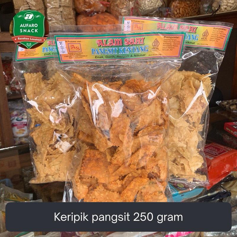 

KERIPIK PANGSIT KENTANG 250 GRAM OLEH OLEH BANDUNG ALAM SARI