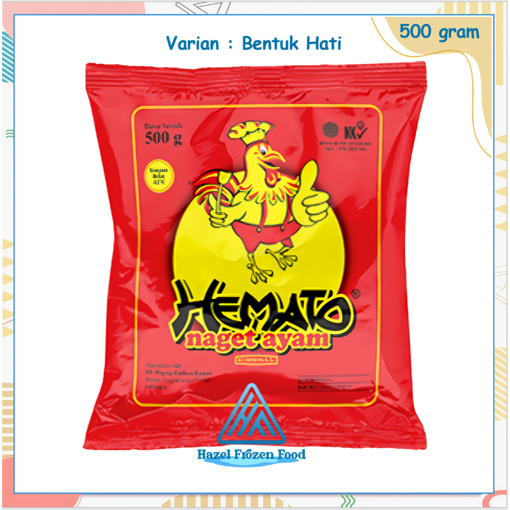 

Hemato Naget Ayam Bentuk Hati / Coin 500 g Frozen Food Karawang
