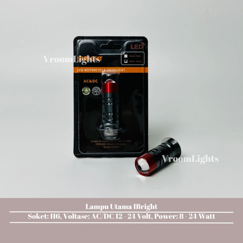 IBRIGHT Lampu Utama H6 IT LED Laser AC DC