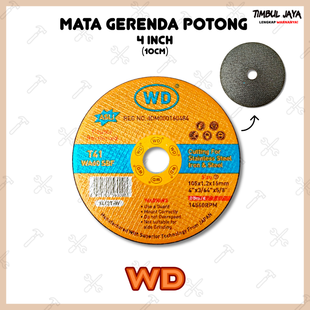 ECER WD Potong / Mata Gerinda Potong / Mata Potong Besi / Mata Gerinda WD / Cutting Wheel / Batu Pot