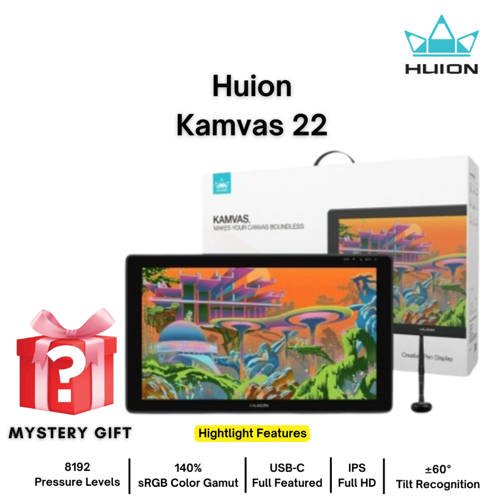 Huion Kamvas 22 Plus GS2202- Garansi Resmi 1 Tahun