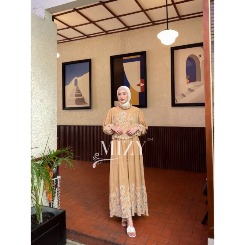 CAMELA NYARA MAXI DRESS Trend pakaian terbaru long dress A LINE klok muslim baju gaun pesta cantik k