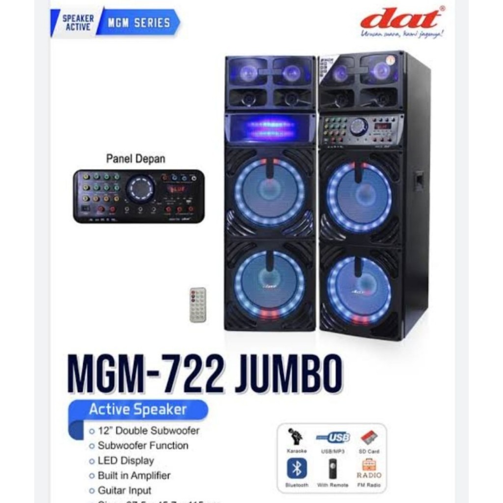 SPEAKER AKTIF DAT MGM 722 JUMBO 12 INCH ORIGINAL