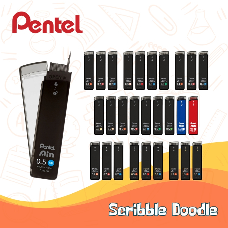 

PENTEL Ain Mechanical Pencil Lead Refill/ Isi Pensil Mekanik