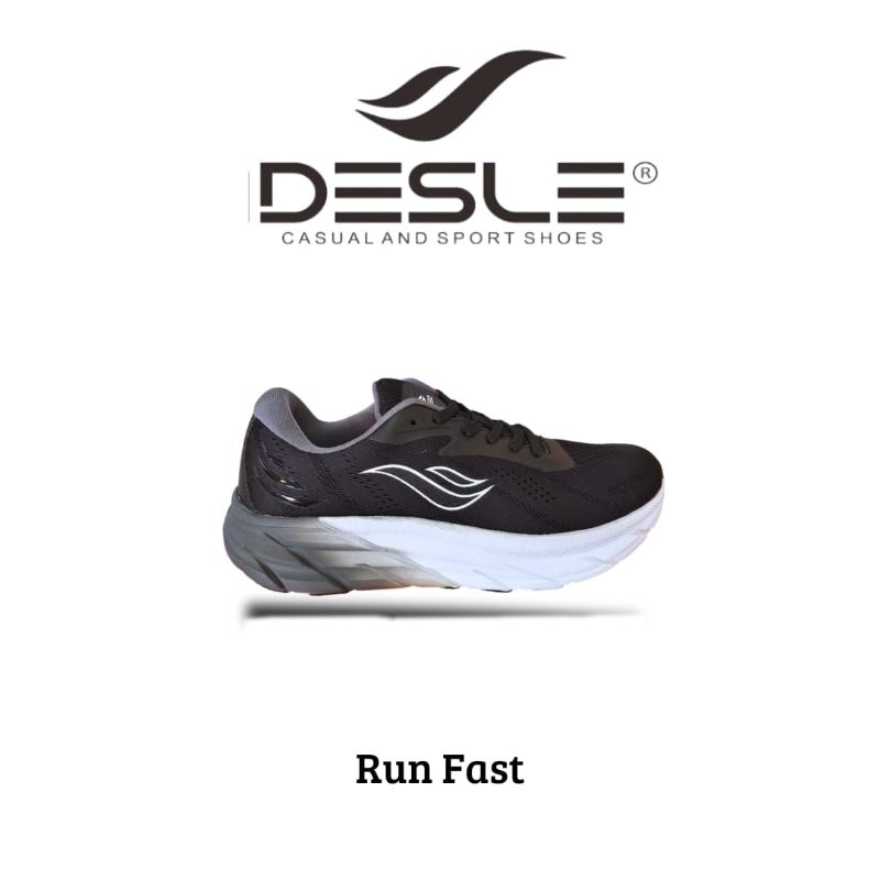 DesleShoesSneakersRunningYohanBlakeHitamPutih